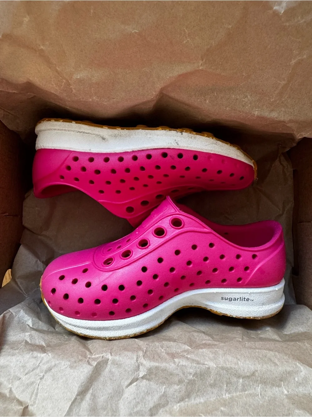 Native Robbie Sugarlite Pink Slip On Shoes size toddler 5